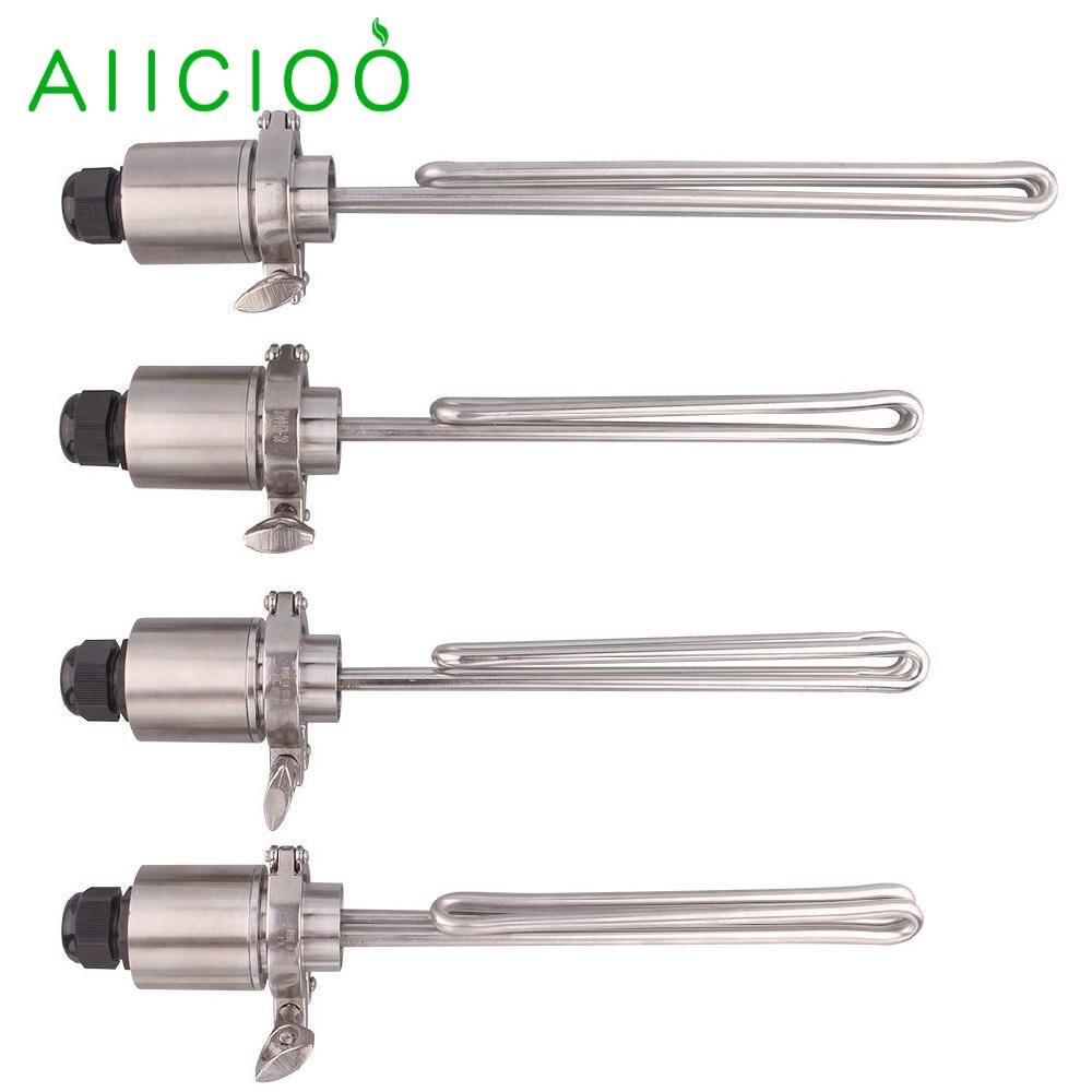 AIICIOO 1.5inch Tri-clamp Immersion Heater Heating Element with SUS cover for Liquid OD50.5mm 240v 2500w/3500w/4500w/5.5kw