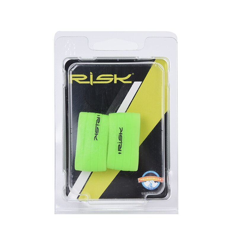 1 Pair Bike Silicone Plug Rubber Anti-Skip Road Bike Plugs For Bar Tape Waterproof Wear Resistant Oudoor Strap Silicone Ring: Green