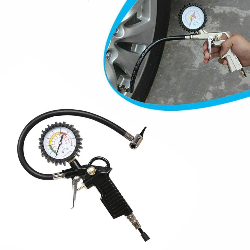 Tire Pressure Inflator Gauge Nozzles LCD Digital Tire Tyre Inflation Pump with Pressure Gauge Accessories