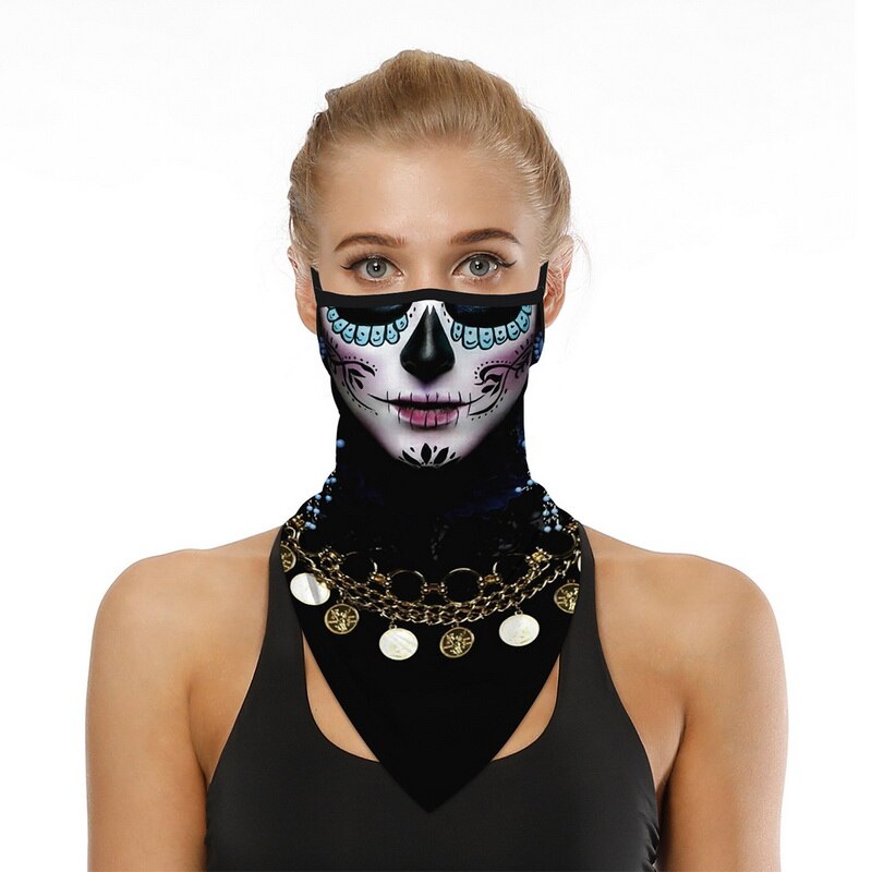 Pasamontañas 3D con estampado de payaso para Halloween, pañuelo mágico para deportes al aire libre, esquí, pesca, ciclismo, senderismo, máscara, bufanda para el cuello: 8