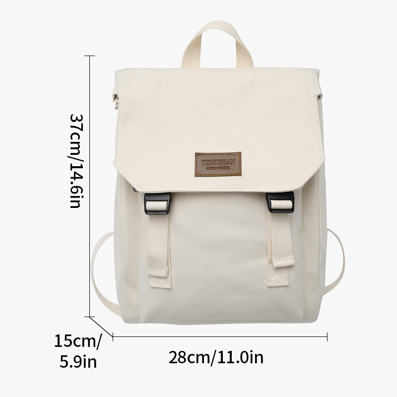 Canvas Schoolbag Female College Student Junior High School Girl High School Student Large Capacity Backpack Backpack