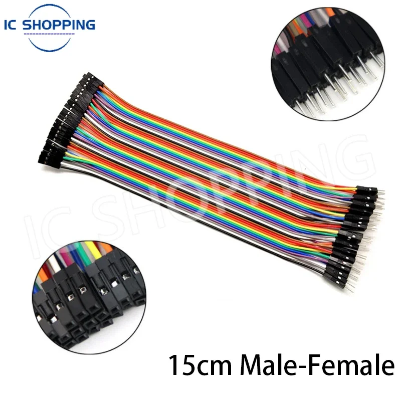 Jumper Wire 40PCS DuPont Line DuPont-kabelverbinding man op man + vrouw naar vrouw en man-vrouw voor Arduino DIY KIT: Beige