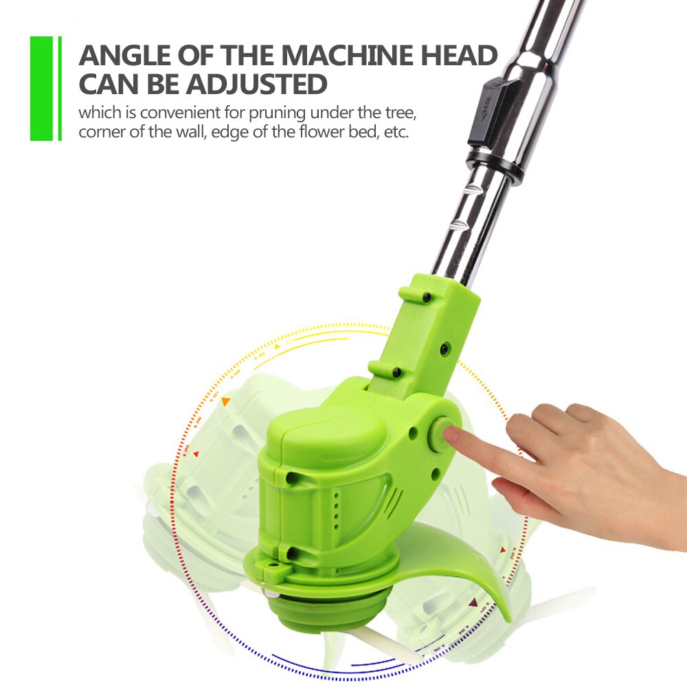 Electric Lawn Mower Household Cordless Weeder 12V Lithium Battery Portable Home Garden Pruning Tool Grass Trimmer Brush Cutter