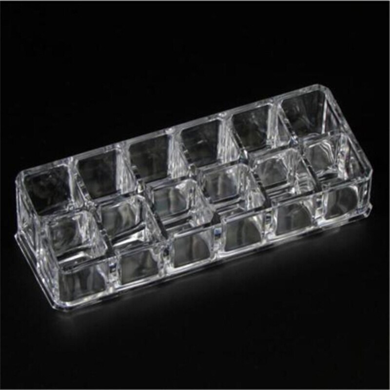 40/24/12 krata trapezowa plastikowa przezroczysta witryna na kosmetyki robić makijażu stojak podstawka na szminki stojak Organizer na kosmetyki pojemnik na pudełko: 12 krata