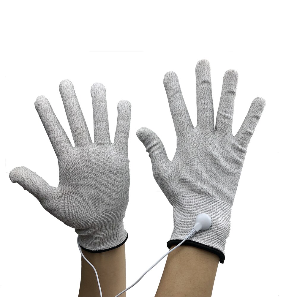 Ems Magische Handschoen Met 1.5M Knop Kabel Elektriciteit Geleidende Gezicht Body Magic Therapeutische Apparatuur Schoonheid Handschoenen