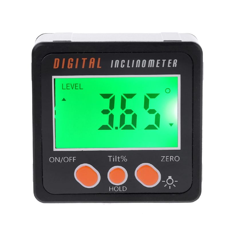 Digital Inclinometer Electronic Protractor Aluminum Alloy Shell Bevel Box Angle Gauge Meter Measuring tool: Default Title