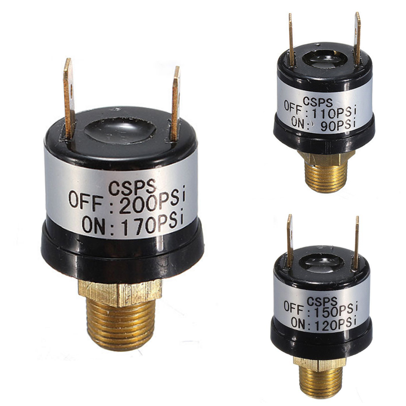 Pressione dell'aria del compressore a tromba 12V 3.5A 90-110PSI 120-150PSI pressostato del serbatoio di stoccaggio della pompa dell'aria dell'automobile