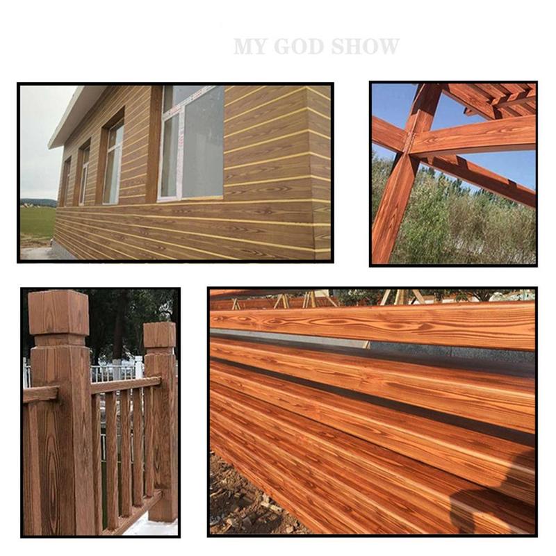 Rode Rubber Imitatie Houtnerf Apparaat Tekening Diatomeeën Modder Schrapen Cilinder Afdrukken Thuis Diy Muur Textuur Art Embossing Tool