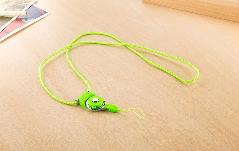 Mobile phone neck lanyard, used for removable key multifunction belt, used for ID card key ring holder 9 color mobile phone belt: Green