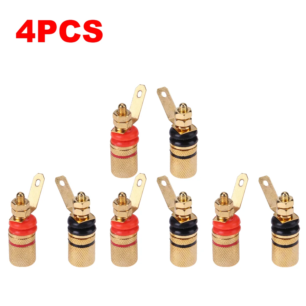 Amplificador chapado en oro de 2-10 piezas, Terminal de altavoz, poste de encuadernación, Conector de enchufe Banana, adecuado para enchufes Banana de 4mm: Azul