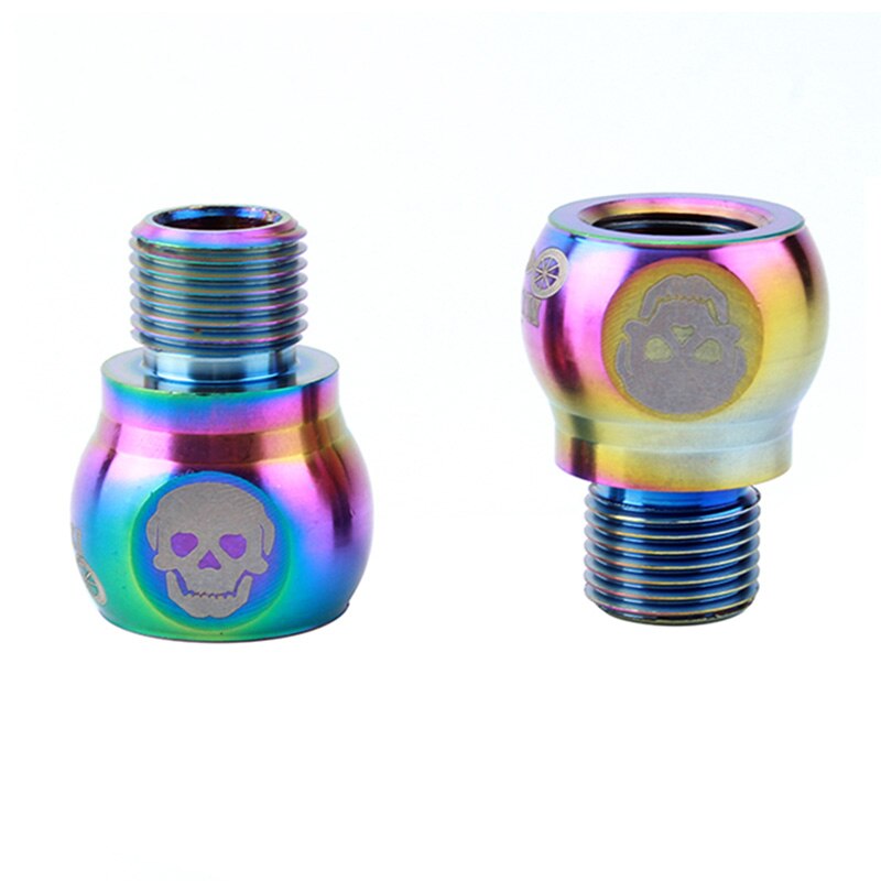 MUQZI 1 para przedłużacze pedałów dystanse ze stali nierdzewnej wydłużają śrubę akcesoria rowerowe Mtb Droga: kolor