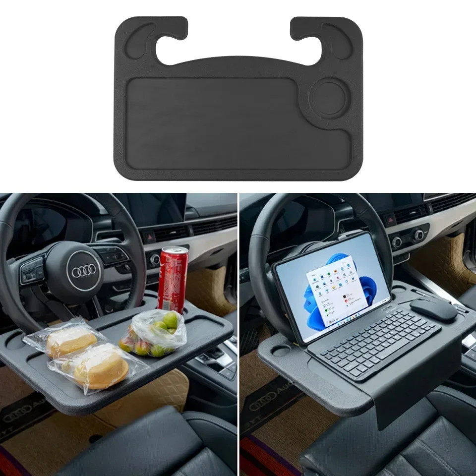 Multifunctionele Auto Laptop Desktop Stand Draagbare Eten Kantoor Auto Stuurwiel Tafelstandaard Drank Voedsel Koffie Dienblad Board
