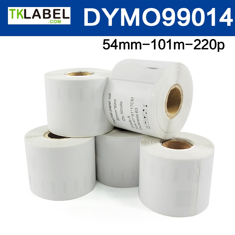 10 Roll X Compatible Dymo Labels 99014 LW450 Turbo white labels 54 x 101 mm 220pcs