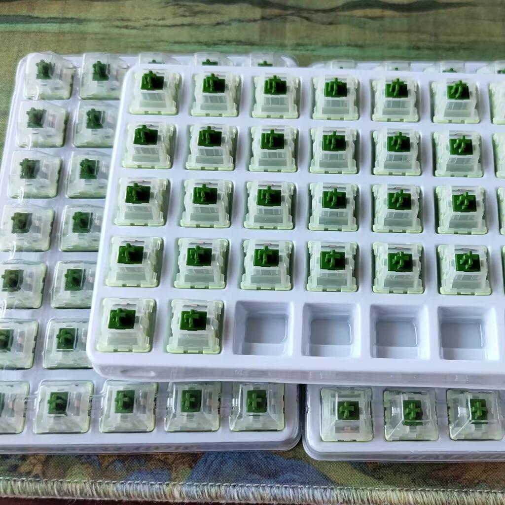 GGBOY Matcha interruptor verde 40g 3 pines POM PA66 interruptores de teclado mecánico lineal personalizado lubricación de fábrica RGB SMD interruptor para juegos