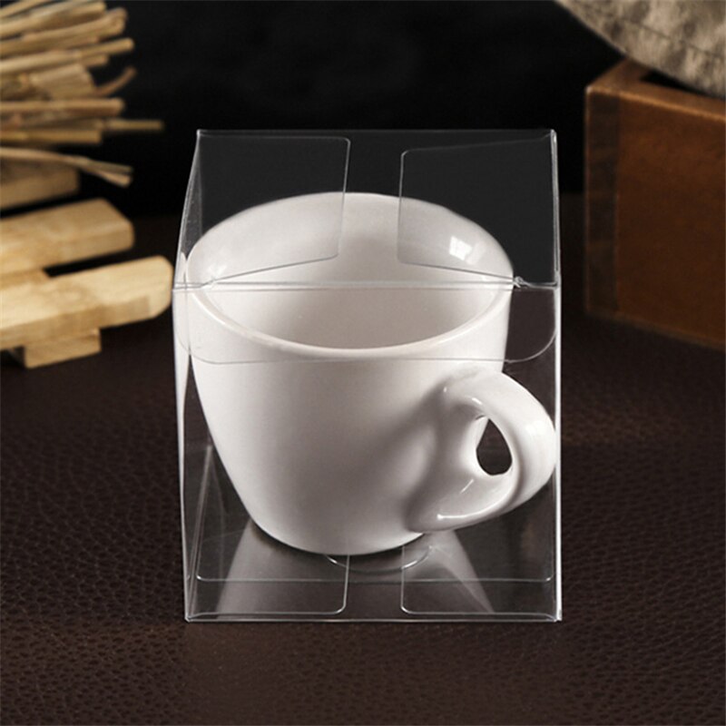 10 Uds. De cajas transparentes de PVC para regalar golosinas de boda para invitados cuadrados, caja de para Baby Shower, decoración para de cumpleaños y boda