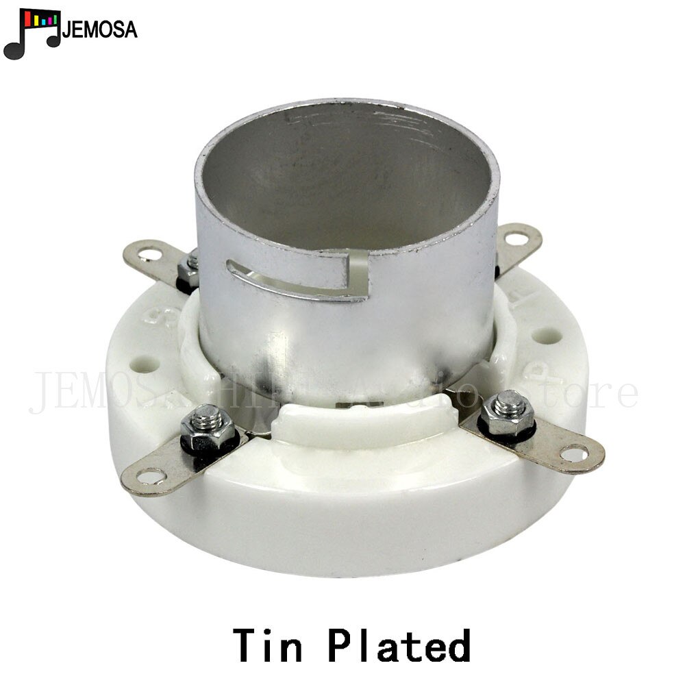 1PC Ceramic Tube Socket 4Pins Electron Tube Socket For 845 211 805 FU-5 Vacuum Tube: Tin Plated