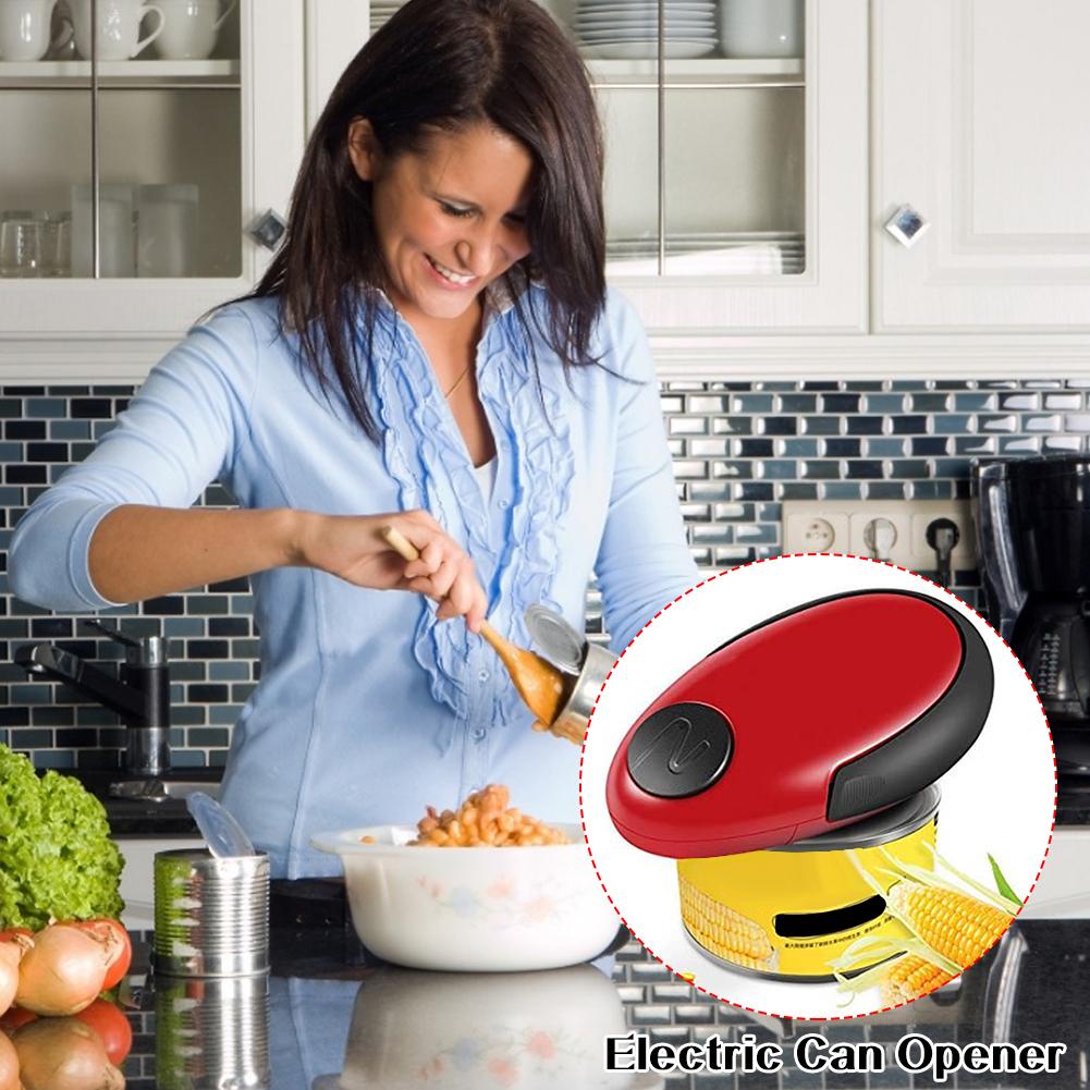 Ouvre-boîte électrique ouvre-boîte de poche à piles ouvre-boîte automatique une touche bouteille d'ouvre-pot automatique pour Gadget de Restaurant de cuisine
