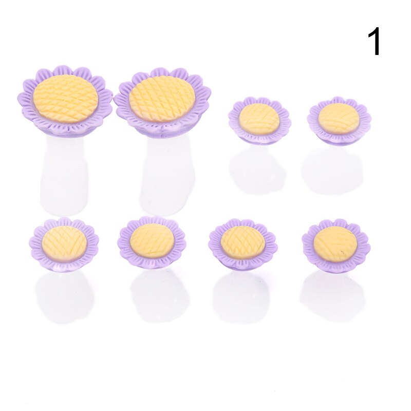 8 stk/sett tå silikon separator pedikyr blomst vanndråpe separator negle fotpleie verktøy nail art verktøy: Fiolett