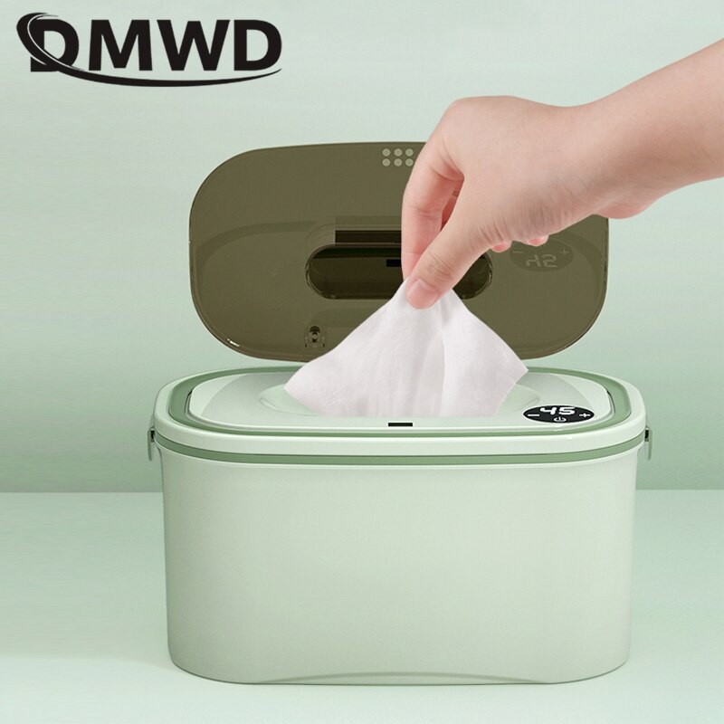 DMWD Haushalt Feuchttücher Heizungen Elektrische Baby Nass Gewebe Wärmer Tragbare Heizung Kasten Nassen Handtuch Spender Thermostat 45-55 ℃ 220V