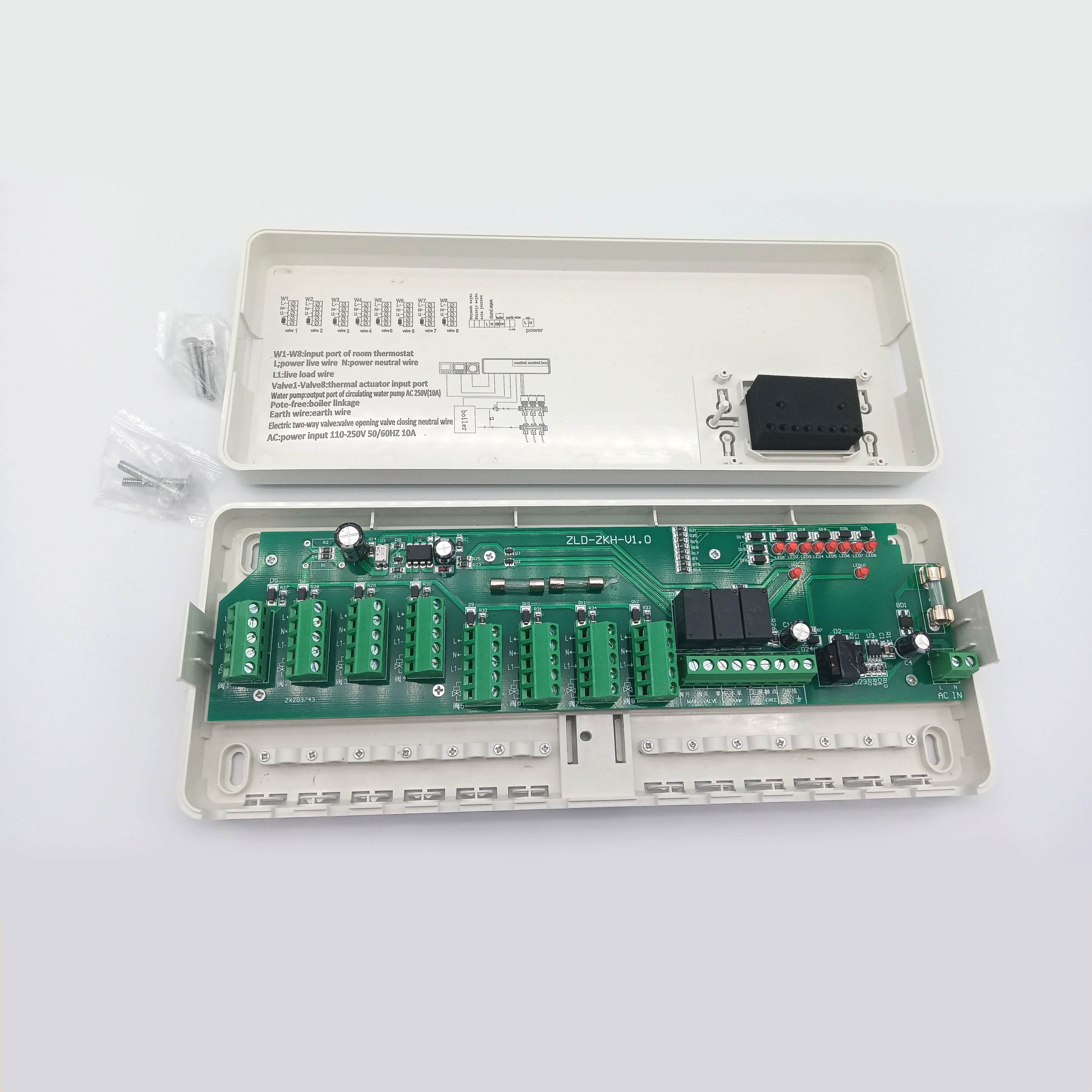 Smat Home Central Hub Controller Control Zone Valves Thermostats Electric Actuator For Water Underfloor Heating System