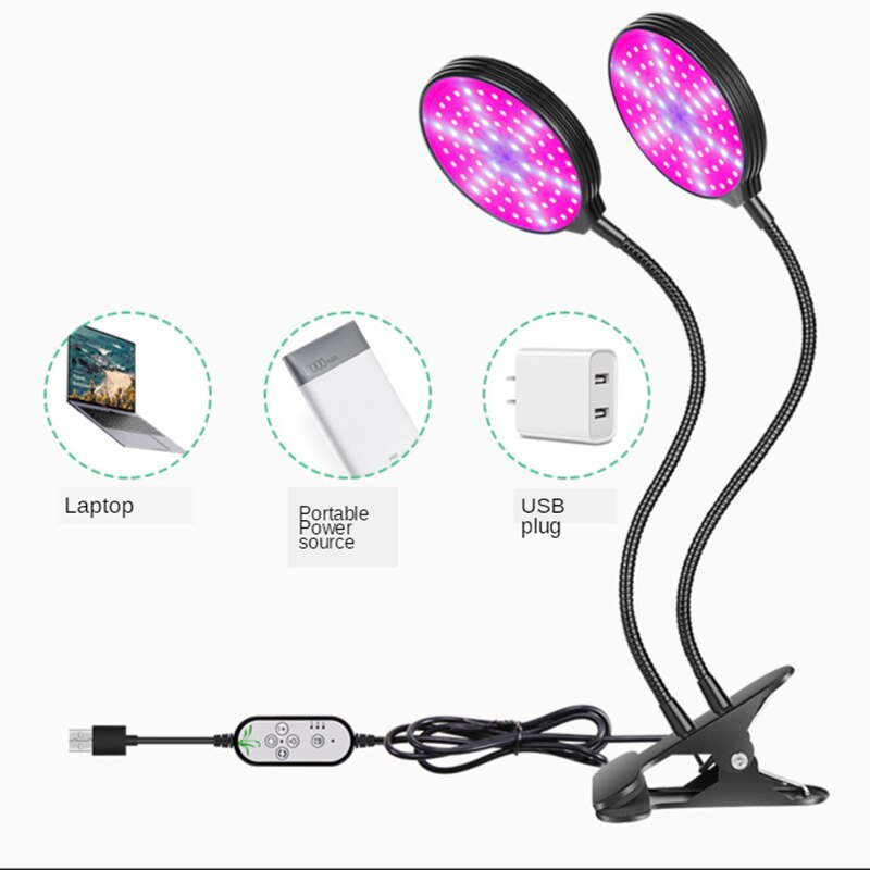 -selling LED Plant Growth Lights Red and Blue Spectrum 30W High Power Fill Light 5 Dimming Timing Plant Growth Lamp