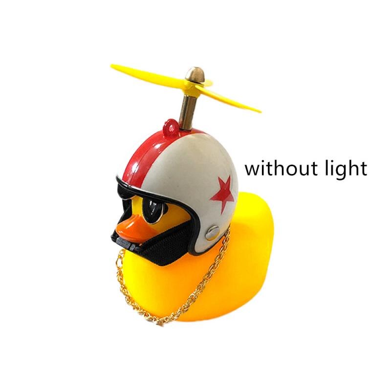 Auto Eend Met Helm Gebroken Wind Gele Eend Racefiets Motor Helm Riding Fietsen Accessoires Auto-interieur Met/Zonder licht: 12 without light