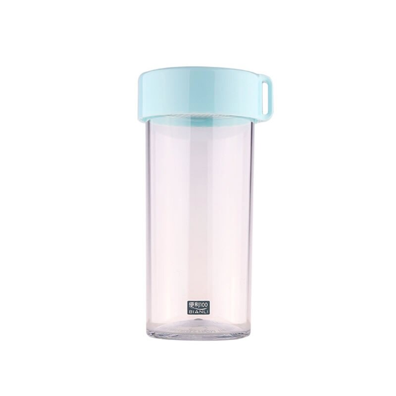 Upspirit 400ml bærbar plast vandflaske med reb lækage bevis drikke kedel udendørs sport rejse protein shaker drinkware: Blå