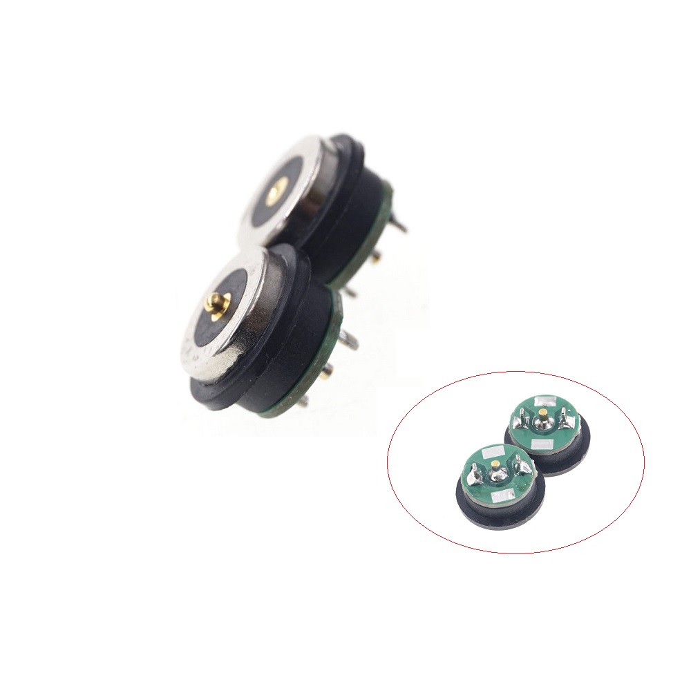 1 Set 8.5MM Diameter Magnetic Pogo Pin Connector Male Female 1 Pole Waterproof IPX7 Pogopin Board to Wire Power Charge 3A: 1 Pair M F With PCB