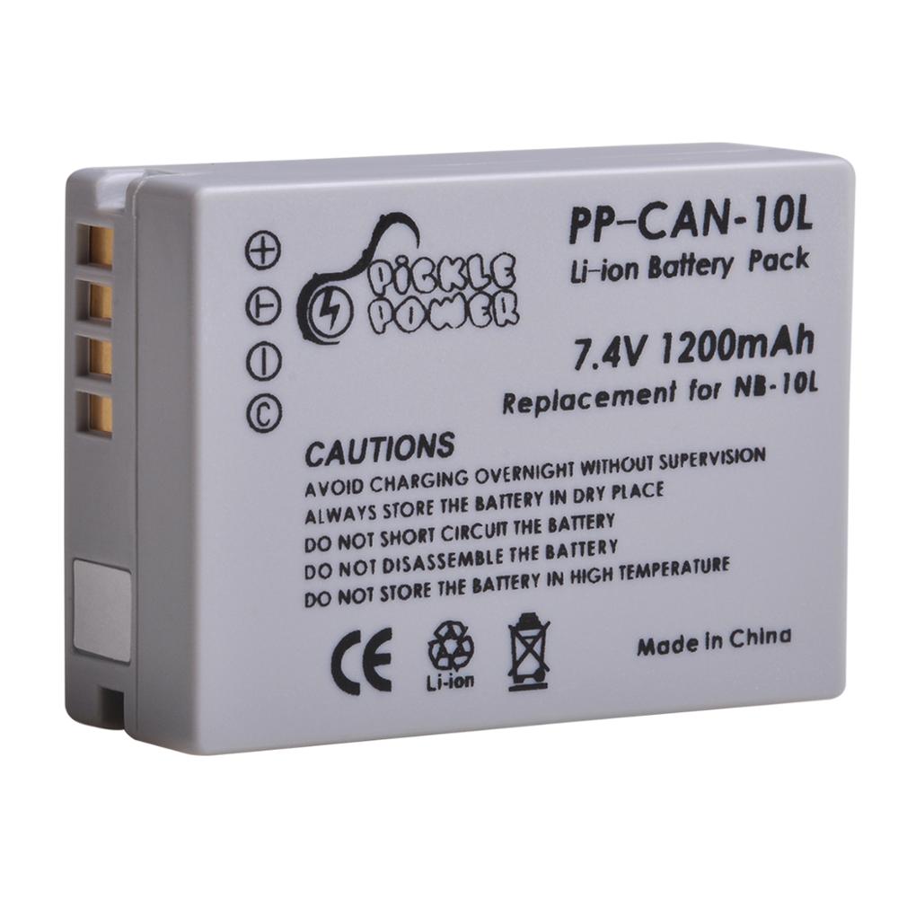 3 stk nb -10l nb 10l nb10l kamera batteri og vegglader for canon  sx40 hs sx40hs sx50 hs sx50hs g1 x g1x g15 g16 sx60 hs g3x: 1 batteri