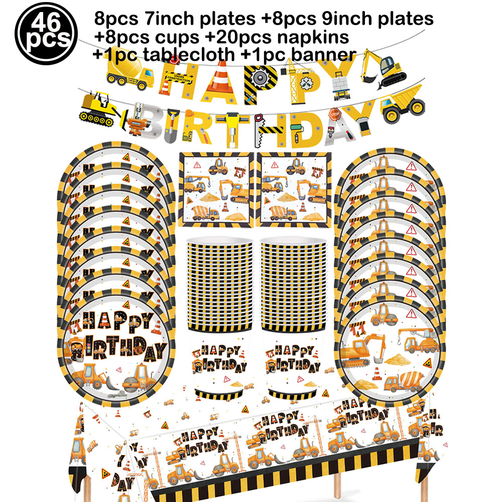 Decoraciones para cupcakes de construcción, camión volquete, excavadora, Tractor, adornos para pasteles para niños, suministros para de cumpleaños: Púrpura