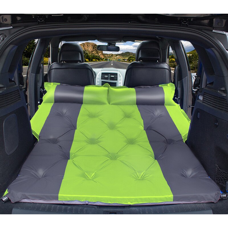Automatic Inflatable Car Inflatable Bed Camping Equipment Rear Sleeping Pad Mattress Off-road SUV Trunk Travel Air Cushion: Green