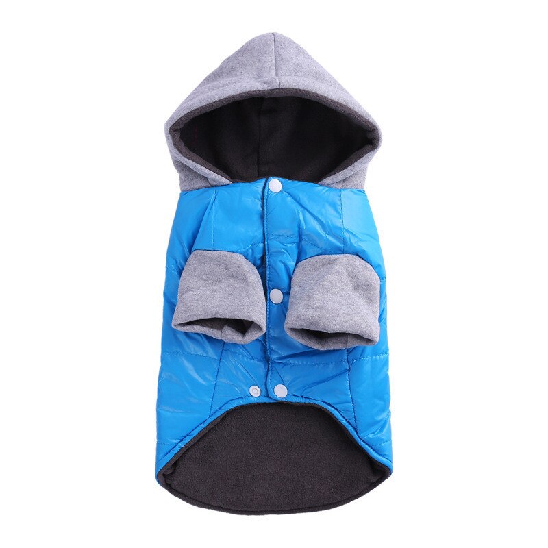 Warm Winter Dog Jacket Coat Puppy Pet Parkas Dog Vest Bulldog Clothes Waterproof Small Medium Dog Coat Clothes Multiple Sizes: blue / XL