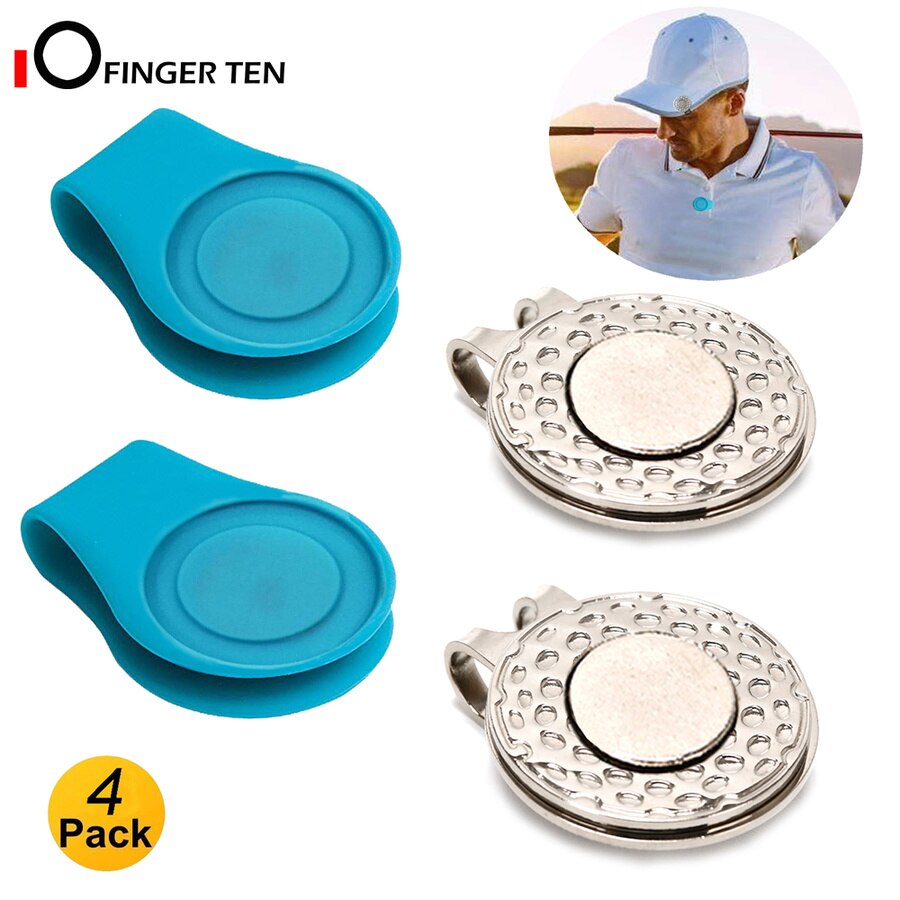 Neue 2 Silikon mit 2 Metall Golf Hütte Clip Magnetische Ball Marker Halfter Legen zu Ihre Kappe Tasche Rand Gürtel kleidung