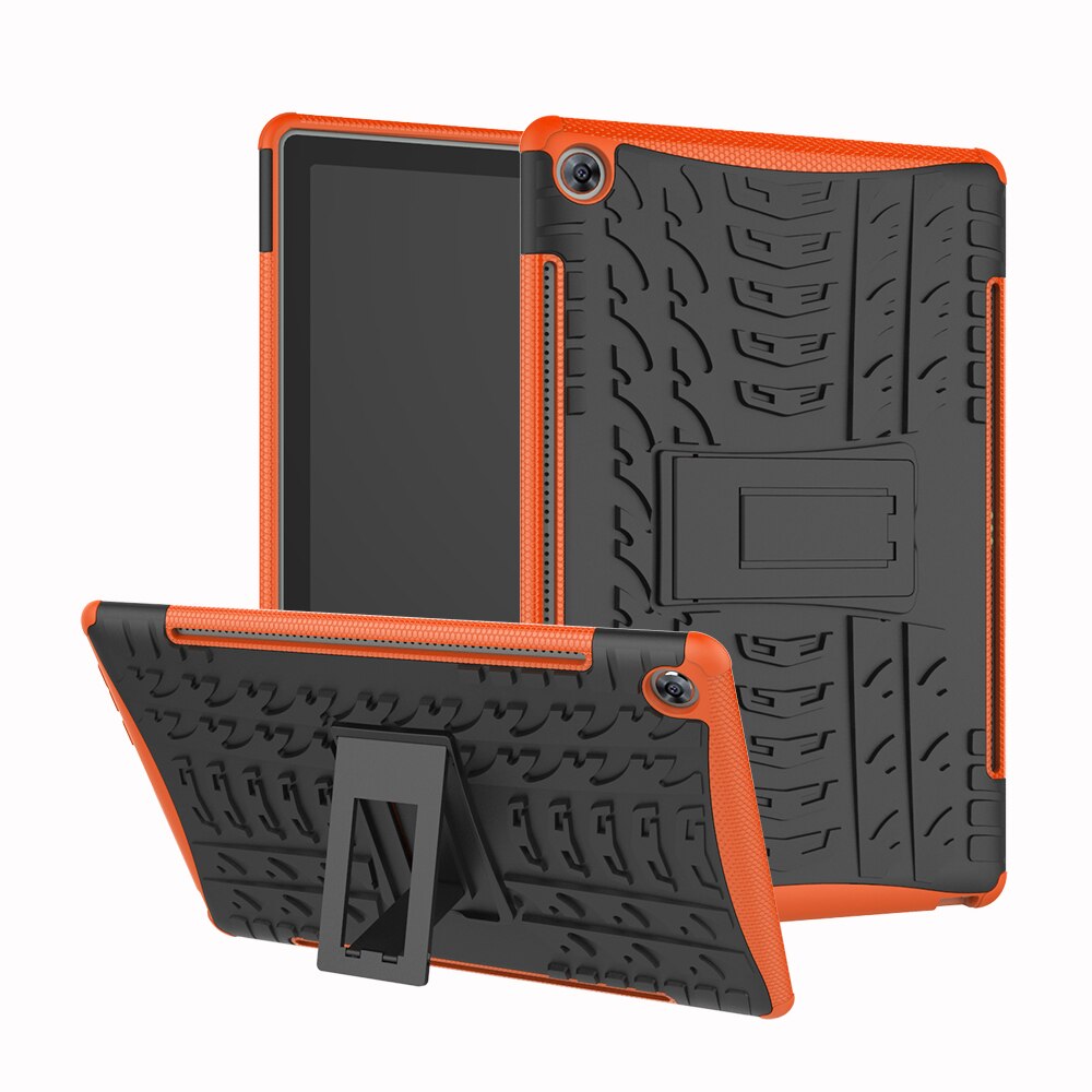 Silicon Stand Holder Hybrid Armor Case for Huawei MediaPad M5 10 10.8 inch CMR-AL09 CMR-W09 M5 10 Pro Cover Coque Capa Funda #S: orange