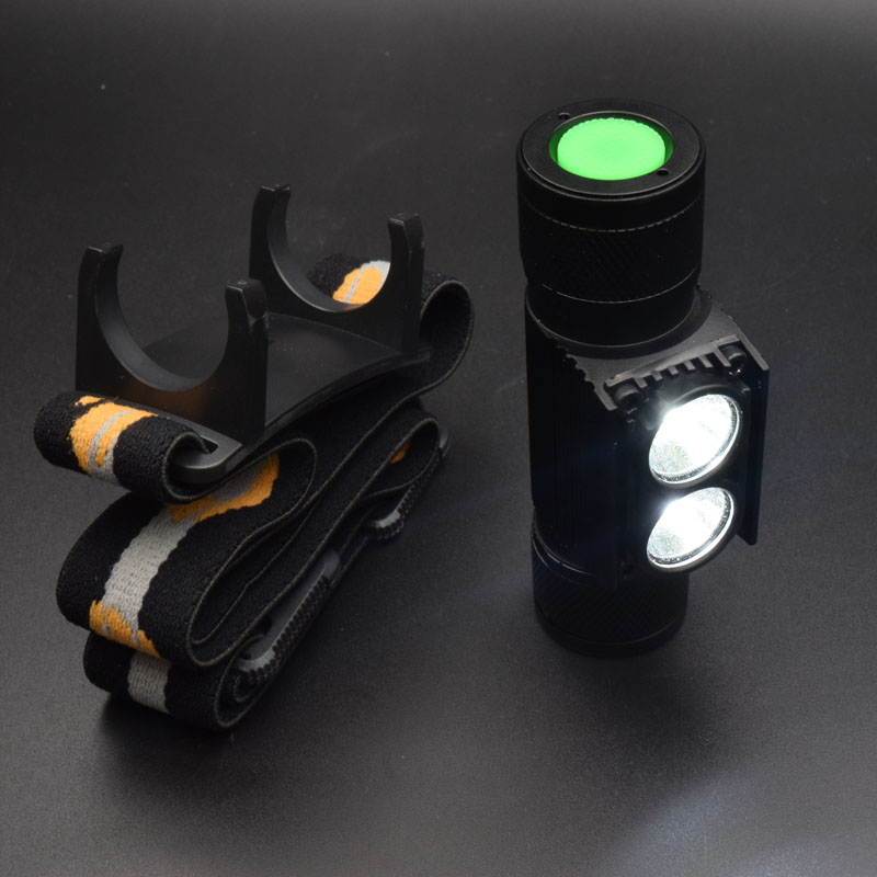 XANES D25 1650LM 2 x XPL LED 6 Modes Stepless Dimming USB Interface IPX6 Waterproof Headlamp Emergency Lamp Torch Spotlights