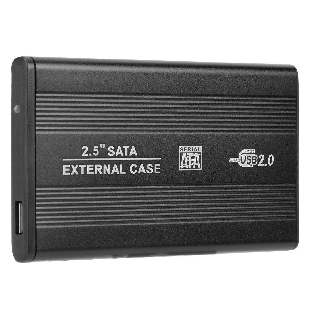 2.5 Inch Harde Schijf Case Zandstralen Oxidatie Oppervlak Treatmentaluminum Legering Sata USB2.0 Externe Harde Schijf Box Voor Pc
