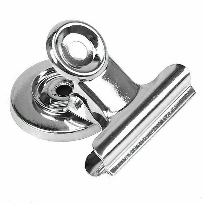 Metal Fridge Magnetic Stickers Clips Fridge Wall Memo Magnet Note Strong Holder Message Magnetic Whiteboard Clips Clamp U8M1: L