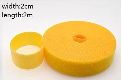 5m diy plast nylon kabelbindare manager lindare kabelklämmor kardborreband band trådrem förseglar kontor skrivbordshantering: 2 cmx 2 myellow