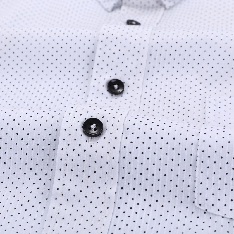 Summer fat short-sleeved shirt men business casual large size shirt thin polka dot white 8XL 7XL 6XL 5XL 3XL 4XL