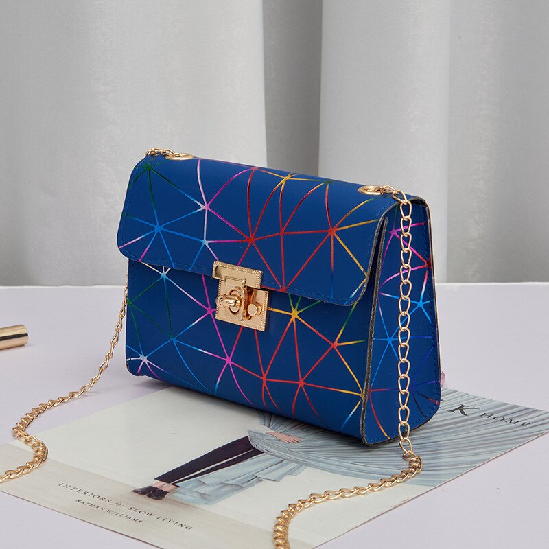 Bolso pequeño cuadrado para mujer, bandolera de cuero de , monedero suave para teléfono móvil, PU: Dark Blue