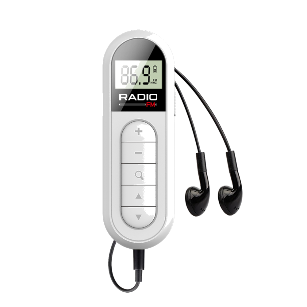 FM-Radio mit Hintergrundbeleuchtung, 76–108 MHz, Mini-Taschen-Clip-Radio mit 3,5-mm-Kopfhöreranschluss, persönliches Walkman-Radio für Spaziergänge, Joggen, Camping: Rosa