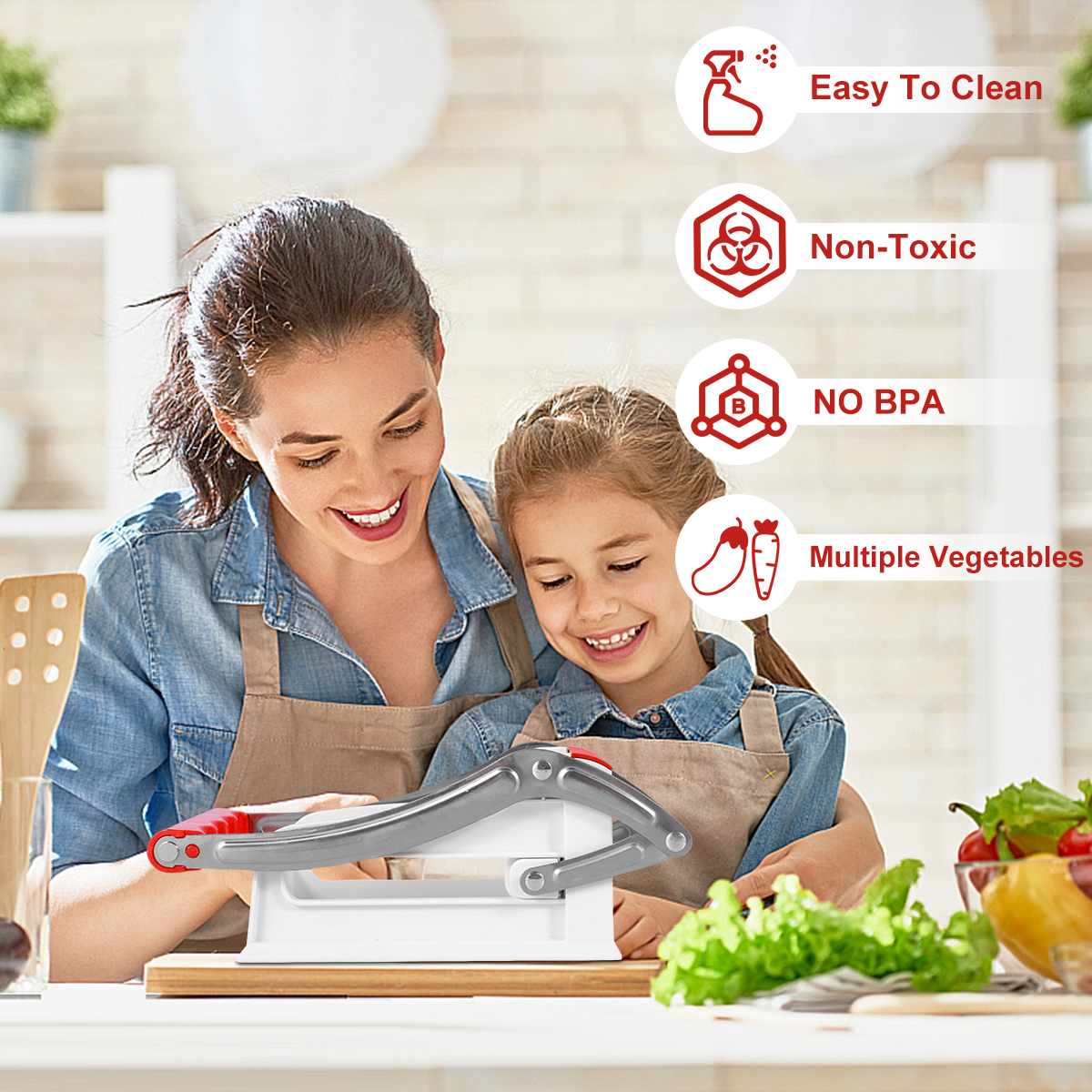 Franse Fry Cutter Multifunctionele Groente Fruit Chipper Rvs Aardappel Chipper Met 25/49 Gaten Messen Keuken Gereedschap
