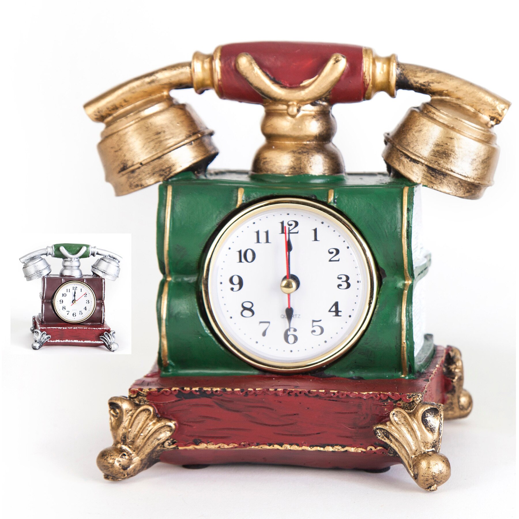 Decorative Nostalgic Piggy Bank EskitmeTelefon Clock Desktop Trinket