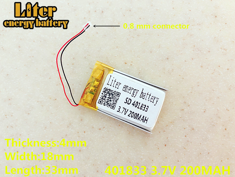 Batterie de remplacement Li-ion li-polymère 3.7V 200mAh, pour SONY MP3 NW-E002 NW-E003 NW-E005, prise d&#39;origine 401833