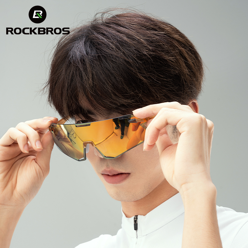 Gafas de ciclismo ROCKBROS, gafas ligeras sin marco para bicicleta, lentes de alta definición, gafas de protección para bicicleta de carretera, gafas deportivas