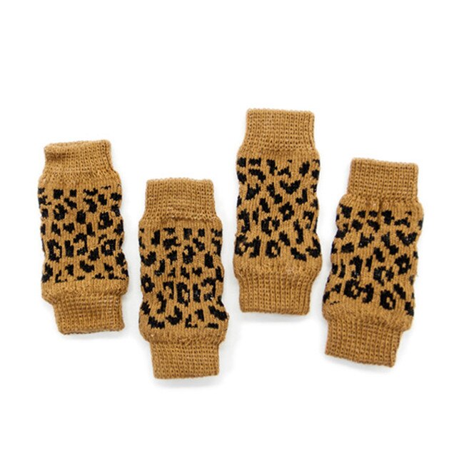 2Pairs,Pet Leg Leggings,Dog Joint Knee Pads,Cat Puppy Socks,Winter,warm leg protector,cotton,Dog Supplies,Protective,Breathable: leopard / L