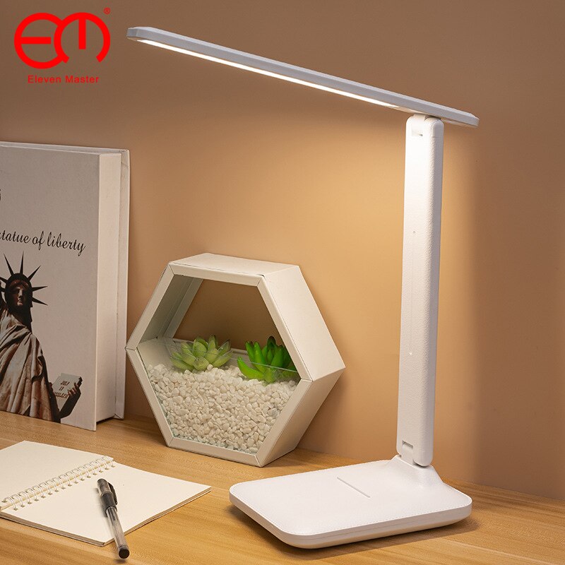 Led Bureaulamp Traploze Touch Dimmen Opvouwbare Reading Student Studie Oogbescherming Tafel Licht Nacht Slaapkamer Lampen
