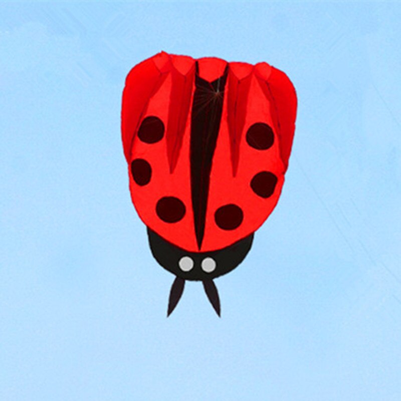 Cerf-volant gonflable en tissu nylon ripstop, coccinelle volante, indicateur de vent, pour enfants,