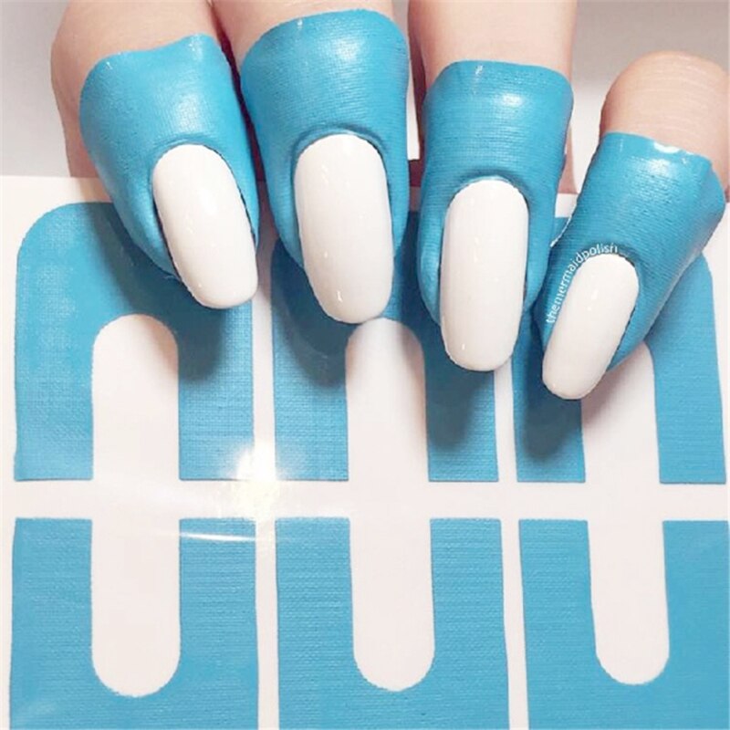 Disposable Anti-spilling Nail Stickers Polish Varnish Protector U-shaped Sticker Edge Anti-Flooding Patch Finge Tools