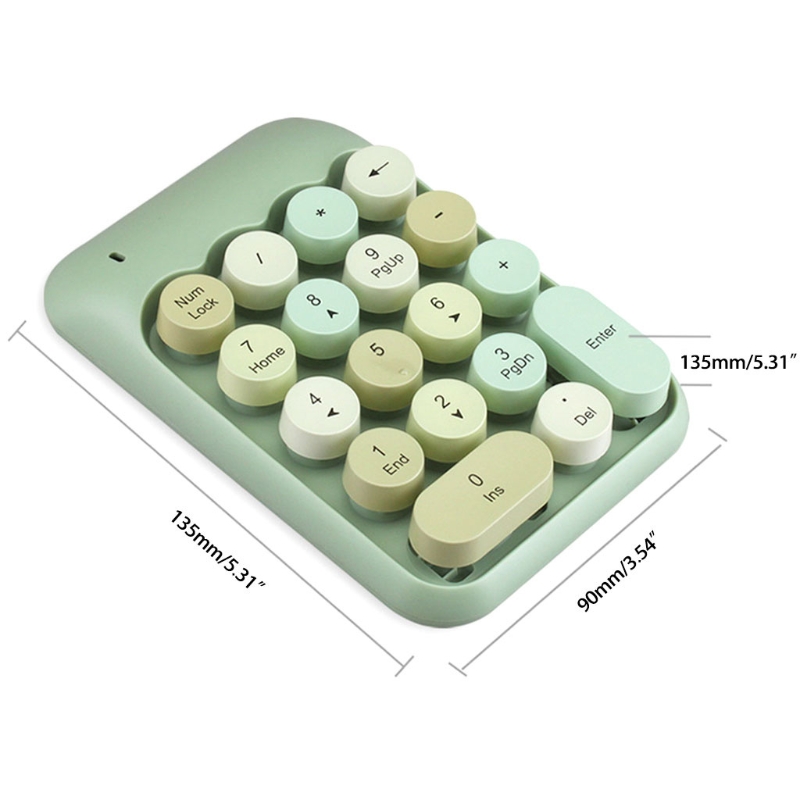 P8DC Portable Mini Wireless Numeric Keypad Ultra-thin Digital Num Pad for Laptop PC